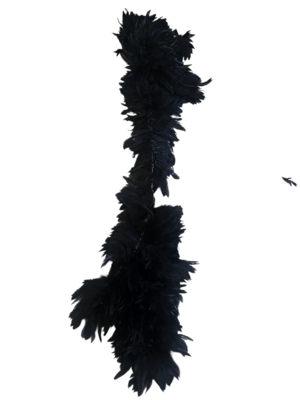 Black Feather Boa – 60” Glam Statement / Old Hollywood / Burlesque Vibe - Picture 2 of 5